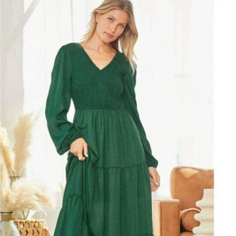 Rio Poppy and Seed Green Maxi dress